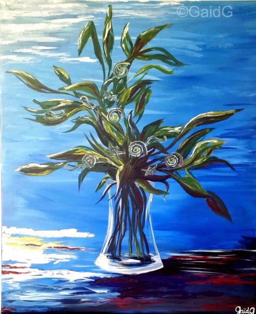 Bouquet Universel - Acrylique sur toile - 50x60 cm