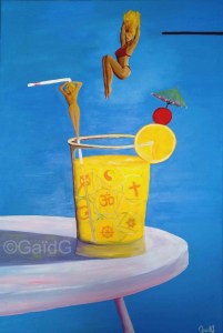 Cocktail Explosif - Acrylique sur toile - 60x90 cm