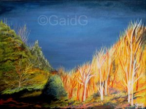 GaidG - Lumière d'orage 2 - Acrylique sur toile 40x30cm