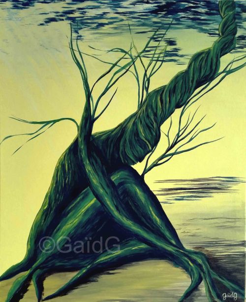 Femme Arbre - Acrylique sur toile - 61 x 50 cm