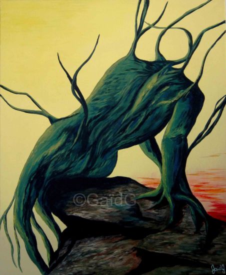 Homme arbre - Acrylique sur toile - 61x50cm