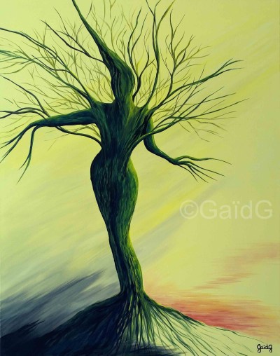 L'Arbre Diva - Acrylique sur toile - 92x73cm