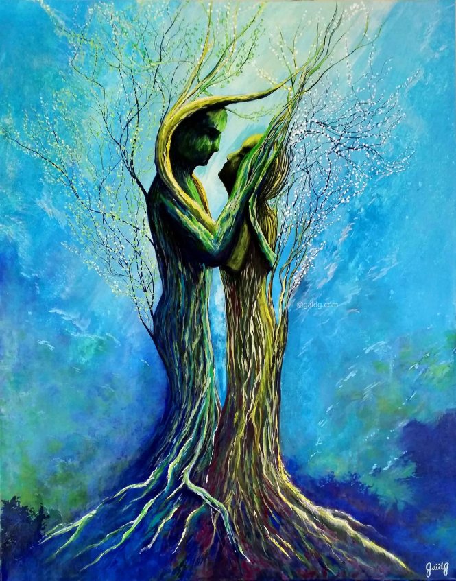 GaidG - Les Amants Pétrifiés II - 92x73 cm